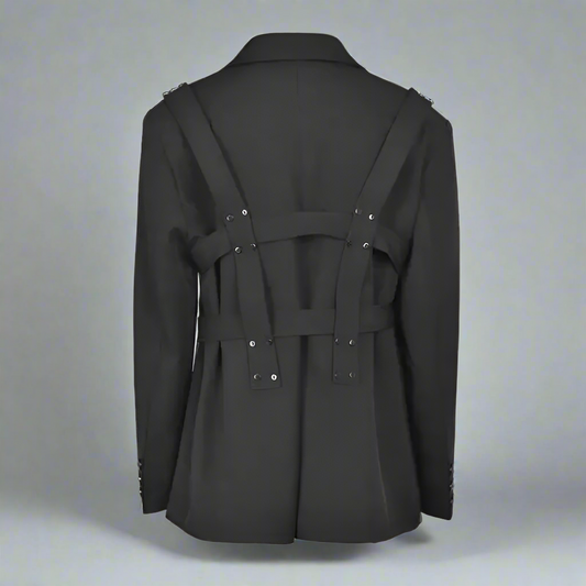 Moonéa Men’s Harness Detail Blazer – Niche Designer Suit Jacket 2025