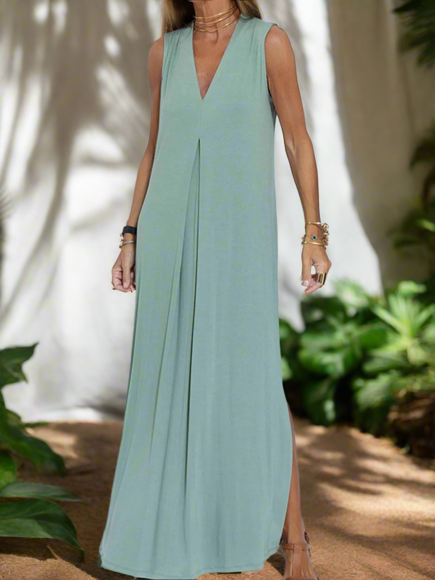Moonea Serene Flow Maxi Dress – Sage Green