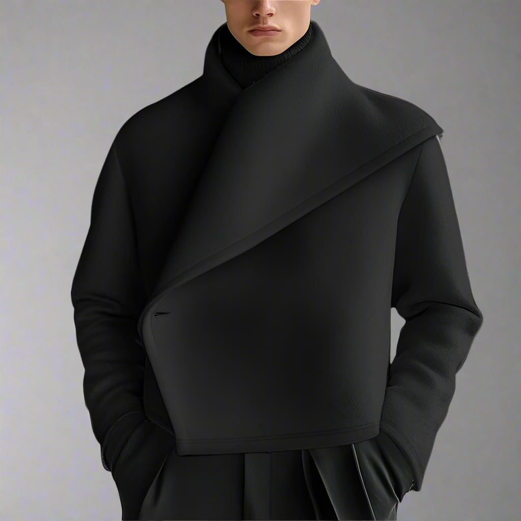 Moonéa Men’s Avant-Garde Deconstructed Jacket – Minimalist Wrap Design 2025