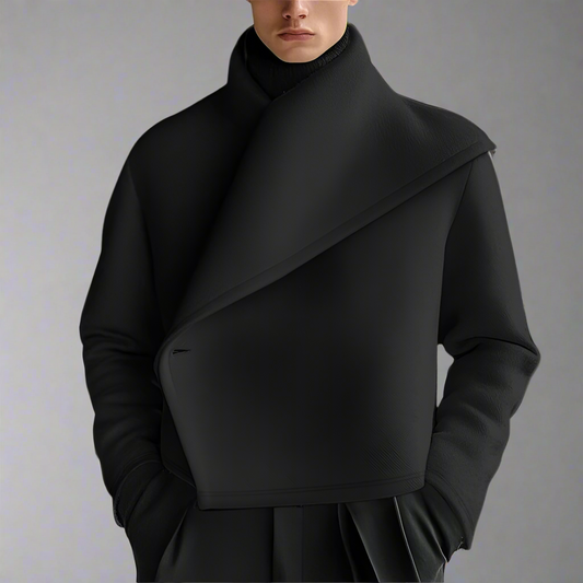 Moonéa Men’s Avant-Garde Deconstructed Jacket – Minimalist Wrap Design 2025