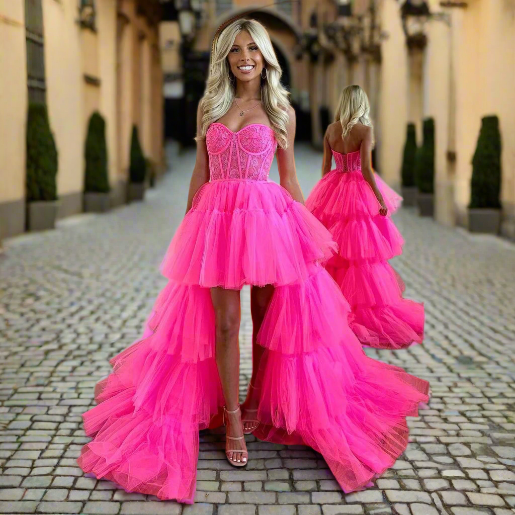 Rosé Tulle Gown