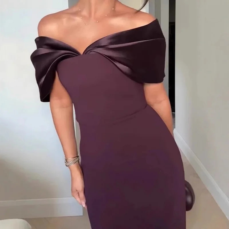 Purple Satin Maxi