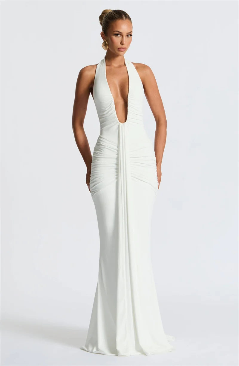 Noir Drapée Gown