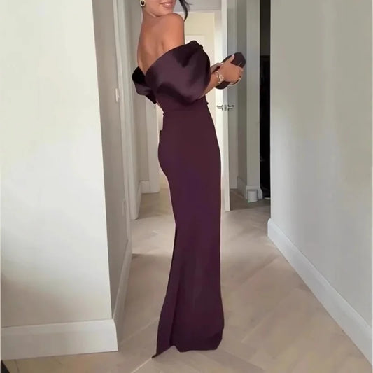 Purple Satin Maxi
