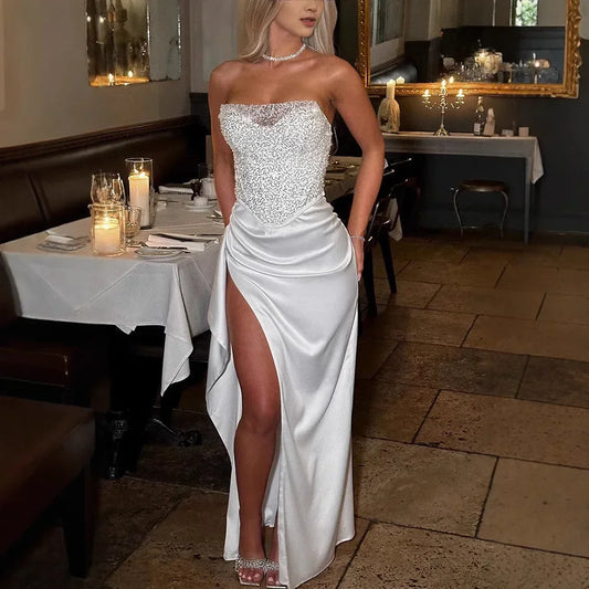 Satin Éclat Gown