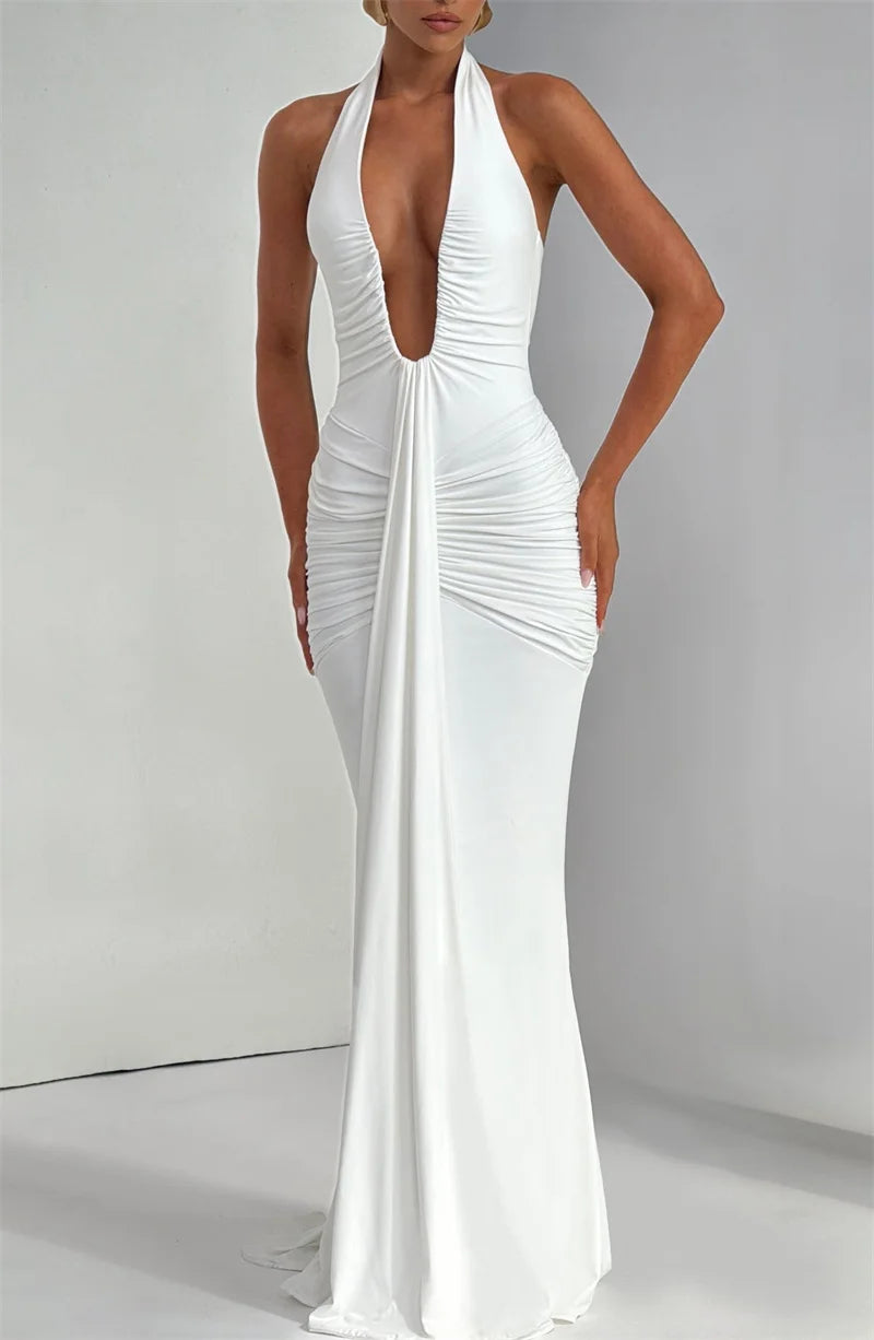 Noir Drapée Gown