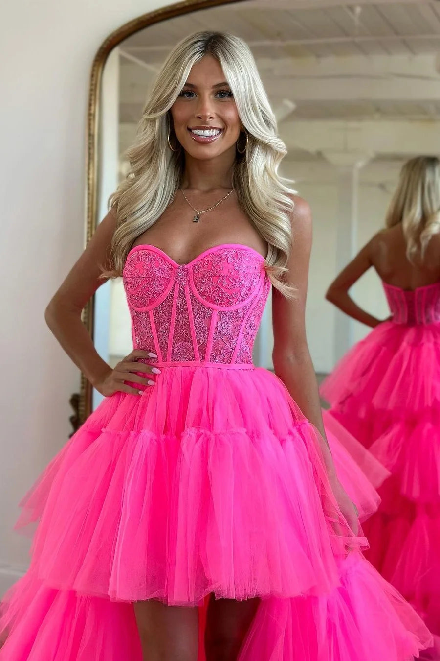 Rosé Tulle Gown