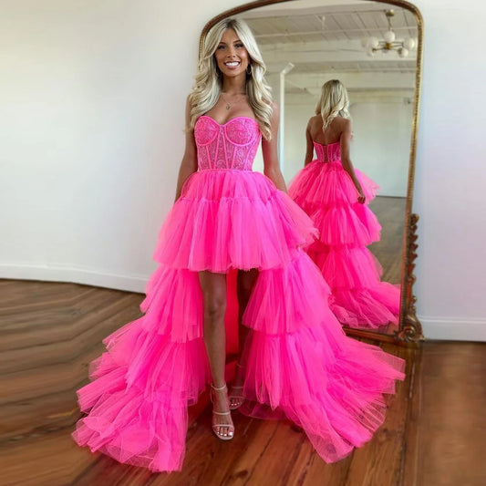 Rosé Tulle Gown