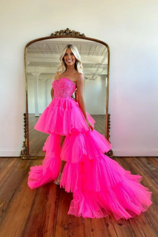 Rosé Tulle Gown